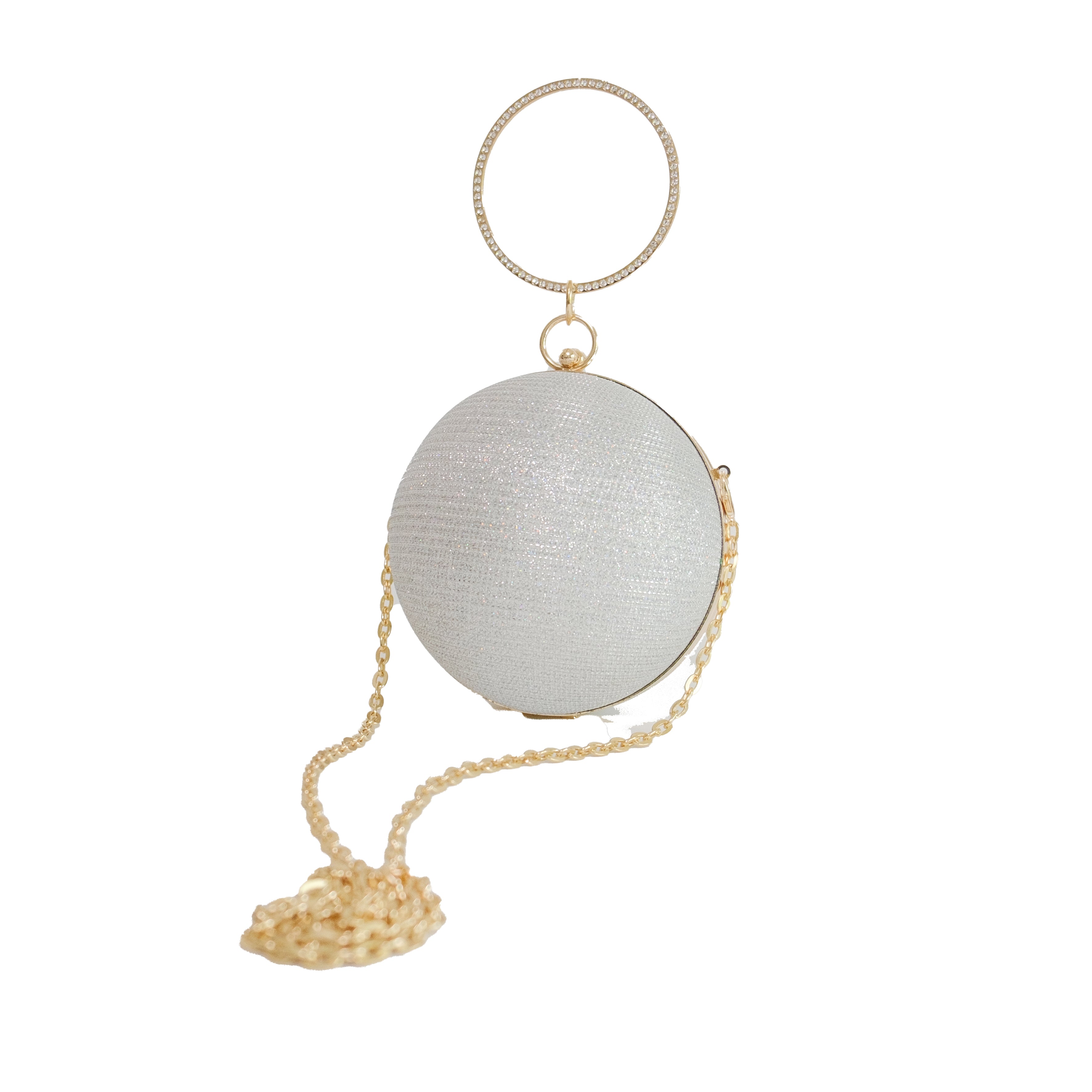 chokore Chokore Spherical Rhinestone Crossbody Bag (SIlver)