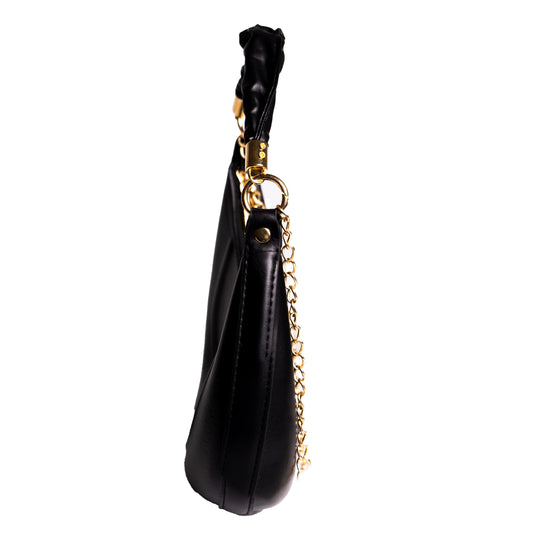 Chokore Chokore Baguette Bag with Gold Chain (Black) 