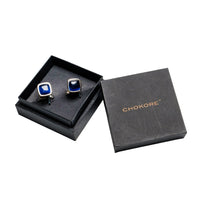 Chokore Chokore Squircle Cufflinks with Stone (Dark Blue)