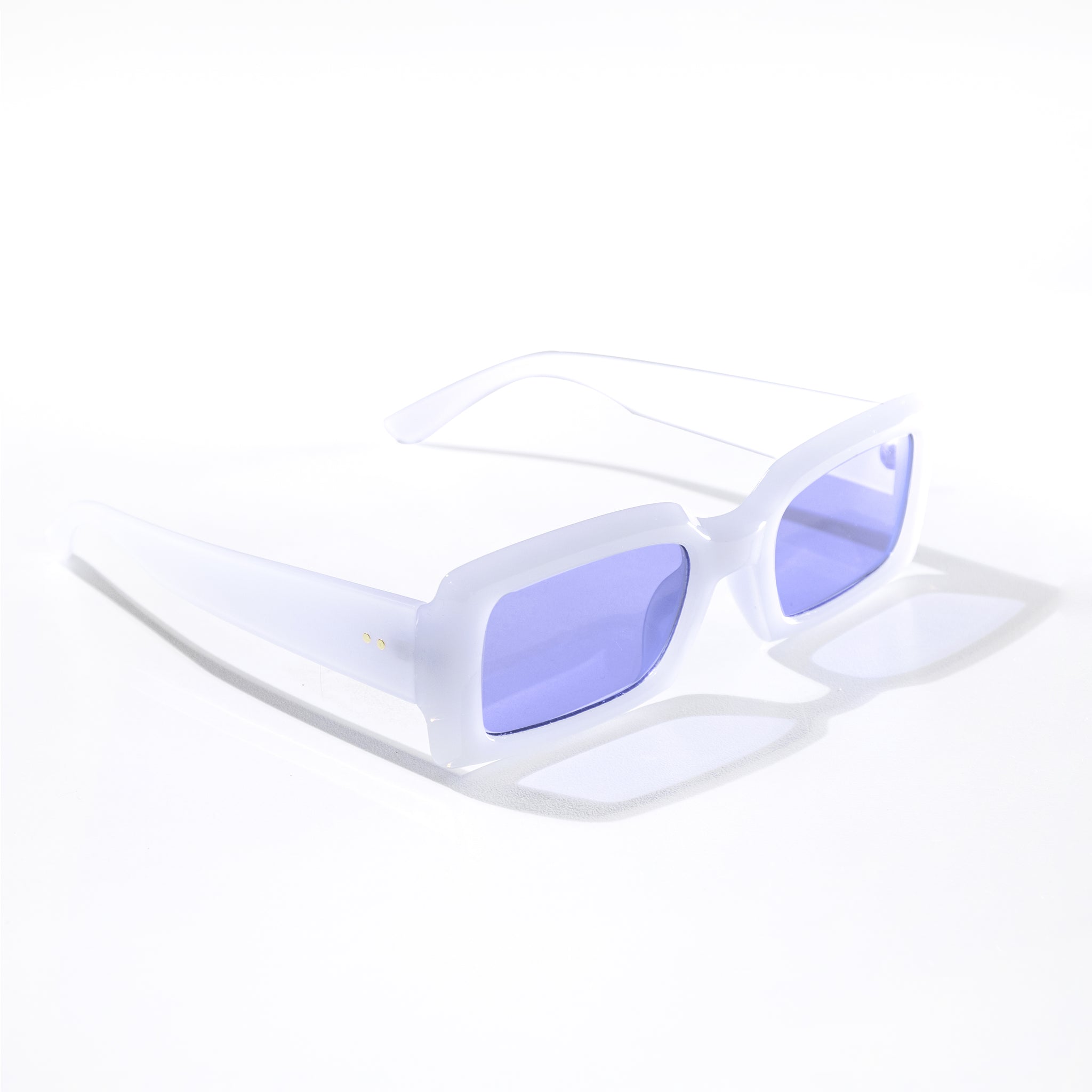 Chokore Rectangle Retro Sunglasses with UV Protection (Mauve)