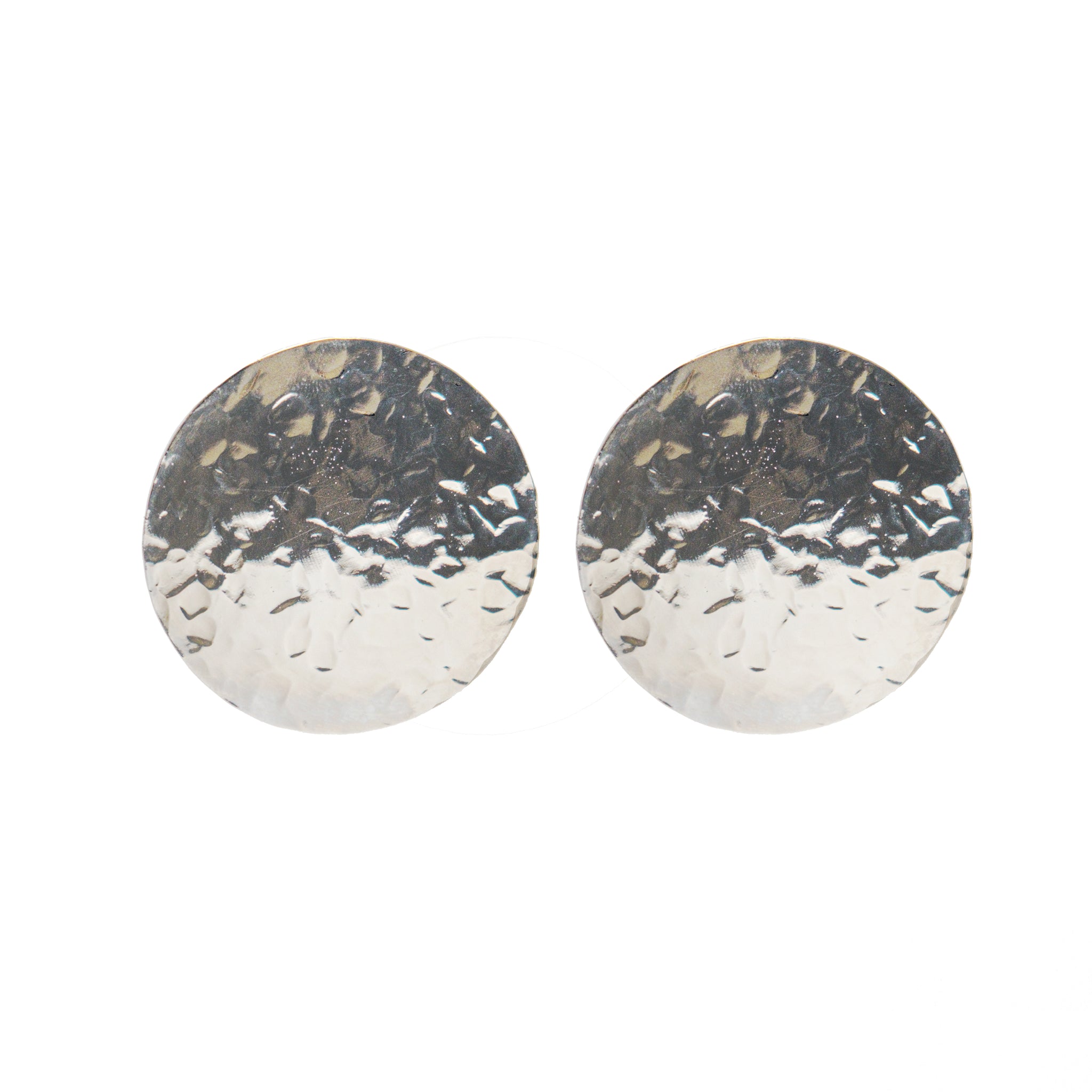Chokore Solid Foil Stud Earrings (Silver)
