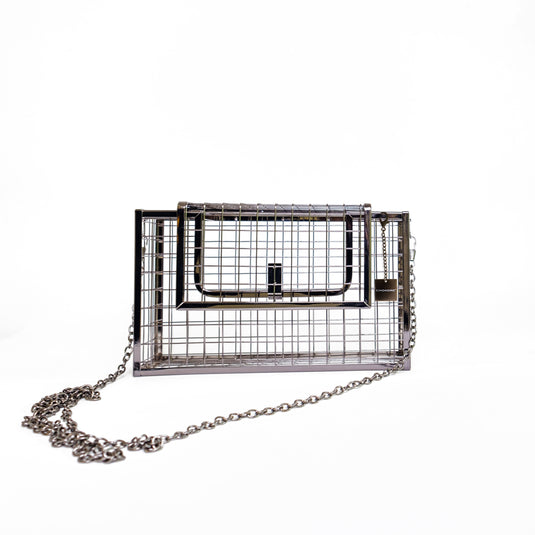 Chokore Chokore Metallic Cage Handbag (Metallic Black) 