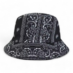 Chokore  Chokore Paisley Print Reversible Bucket Hat (Black)