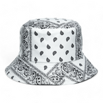 Chokore  Chokore Paisley Print Reversible Bucket Hat (White)