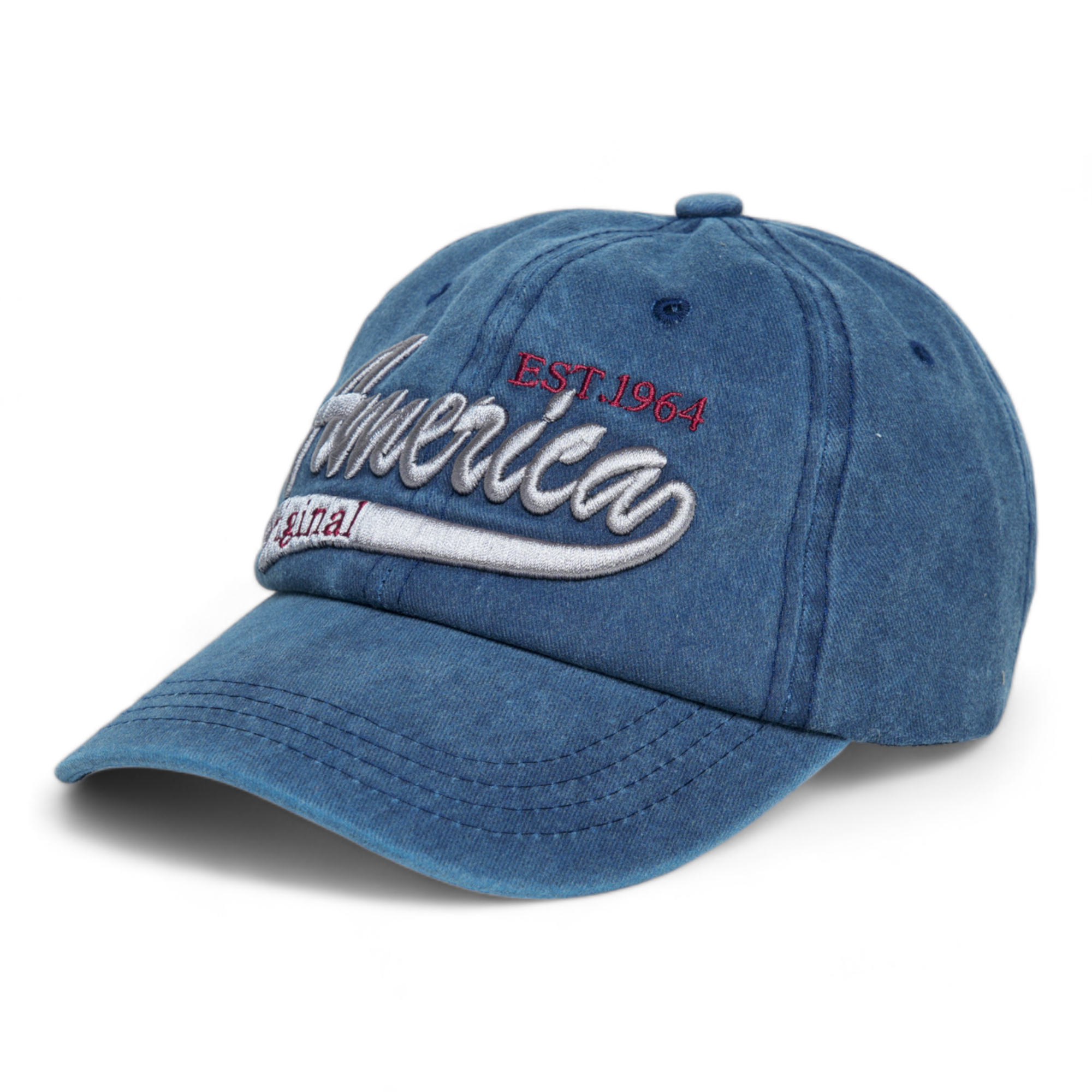 Chokore American Embroidered Baseball Cap (Blue)