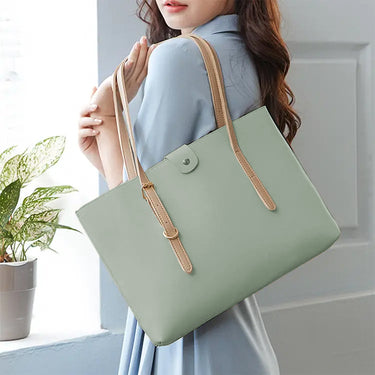 Chokore Large Adjustable Tote Bag with Laptop Sleeve (Light Green)