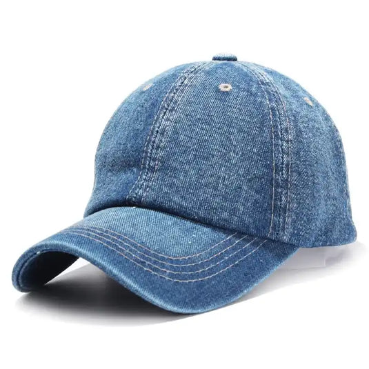 Chokore Sun Fade Denim Baseball Cap (Blue)