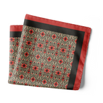 Chokore Chokore Black & Red Silk Pocket Square - Indian at Heart Range 