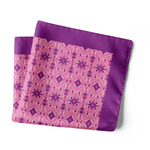 Chokore Chokore Pink & Purple Silk Pocket Square - Indian at Heart Range 