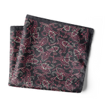 Chokore  Chokore Black and Rose Pink Silk Pocket Square from Indian at Heart collection