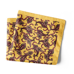 Chokore Chokore Tangerine & Burgundy Pocket Square from Indian at Heart collection 