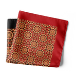 Chokore La Piscine - Necktie Chokore Two-in-One Black & Red Silk Pocket Square - Indian At Heart line