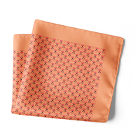 Chokore Chokore Tangerine Silk Pocket Square -Indian At Heart line