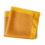 Chokore  Chokore Yellow & Pink Silk Pocket Square - Indian At Heart line