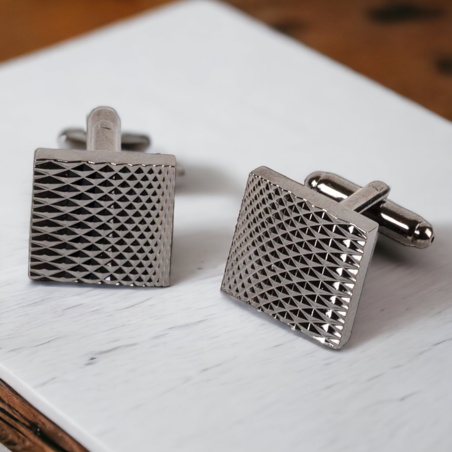 Buy Silver-Toned & Black Cufflinks & Tiepins for Men by Yellow