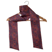 Chokore Printed Red and Blue Silk Stole for Women