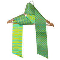 Chokore Printed Sea Green and Yellow Silk Stole for Women