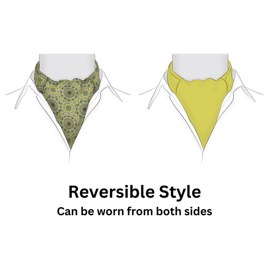 Chokore Men's Light Sea Green Silk Reversible Cravat