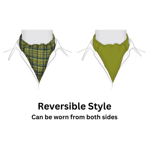 Chokore Men's Shades of Green Silk Designer Cravat - Chokore Men's Shades of Green Silk Designer Cravat