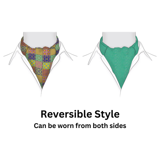Chokore Geometric Multicolor Reversible Cravat