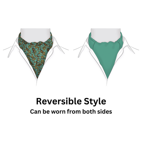 Chokore Men's Sea Green Silk Designer Cravat - Chokore Men's Sea Green Silk Designer Cravat