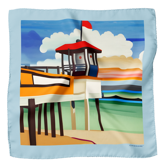 Miami Beach Pocket Square - Chokore Arte