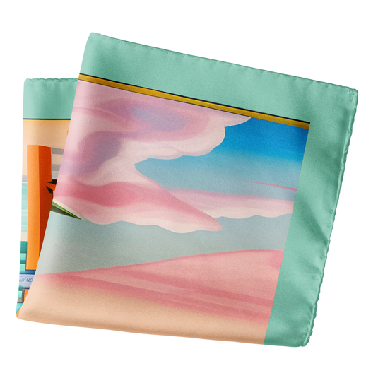 Bayside Sunset, Miami Pocket Square - Chokore Arte