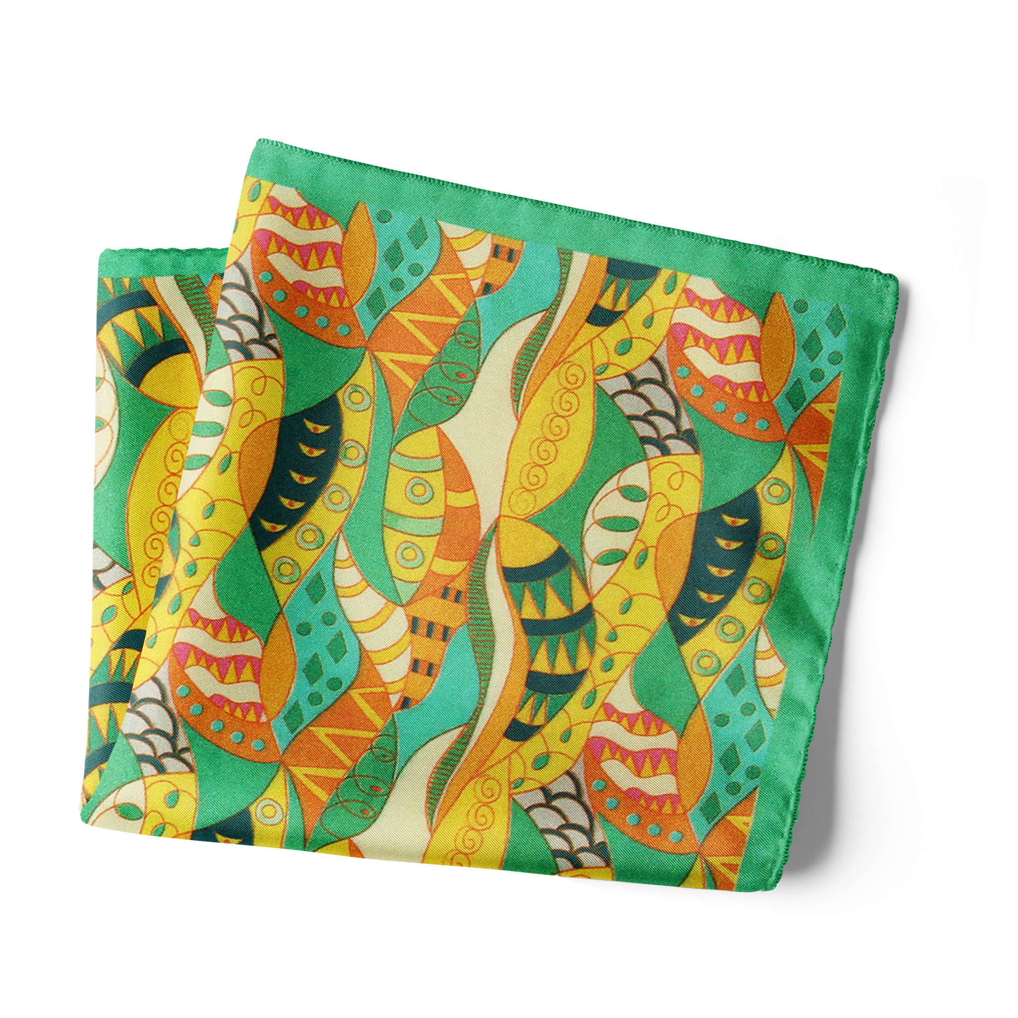 Chokore Multicolour Silk Pocket Square for Men