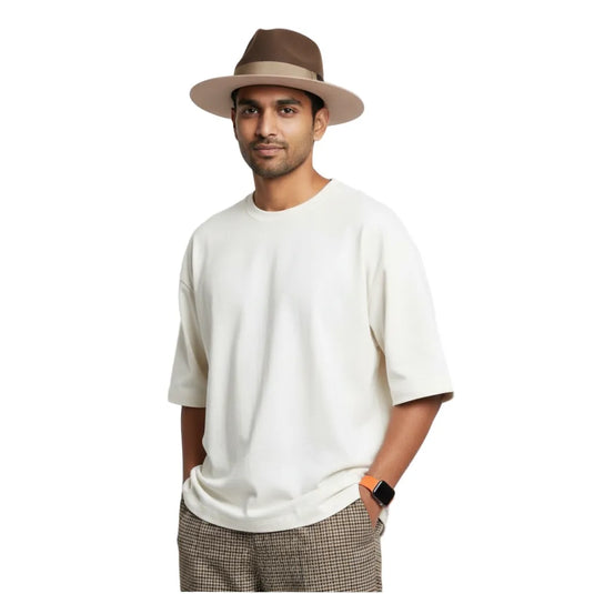 Chokore Urban Glam Fedora Hat with Bowtie Detail (Brown)