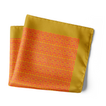 Chokore Chokore Mustard & Orange Silk Pocket Square - Plaids Range 