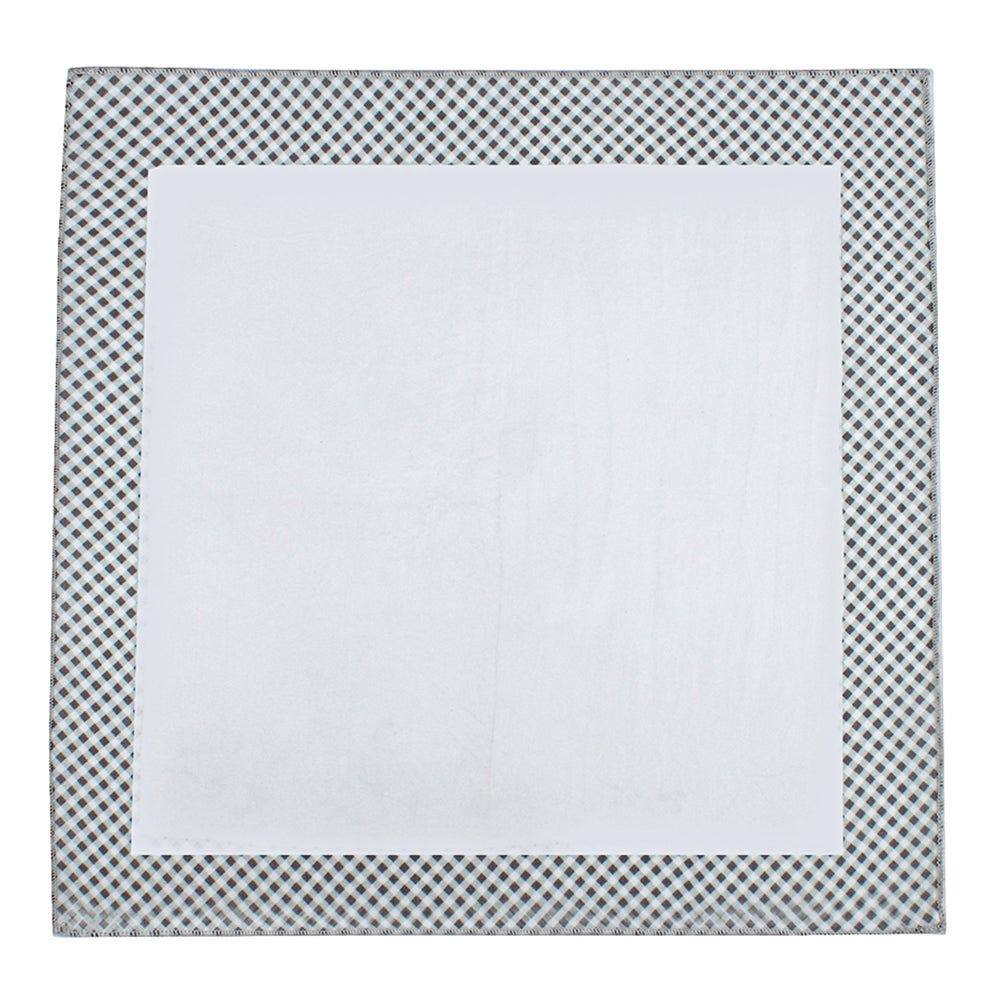 CHOKORE Checkered Pure Silk Pocket Square