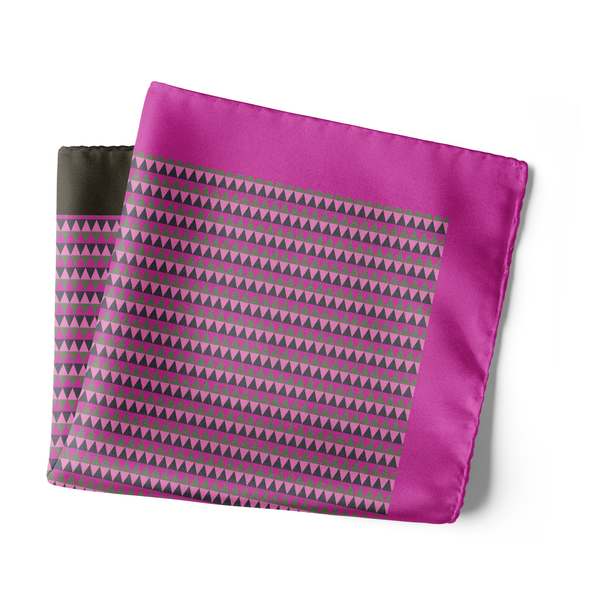 Chokore Purple & Grey Silk Pocket Square from the Plaids line