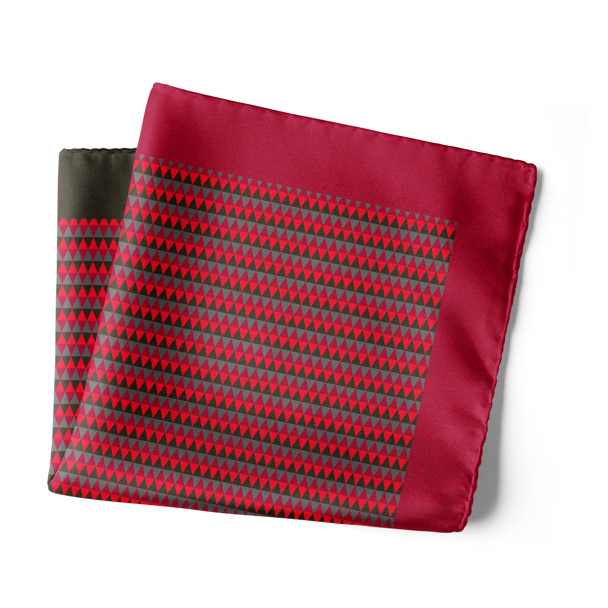Chokore Black & Red Silk Pocket Square from the Plaids line