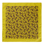 Chokore  Chokore Yellow Satin Silk pocket square from the Indian at Heart Collection