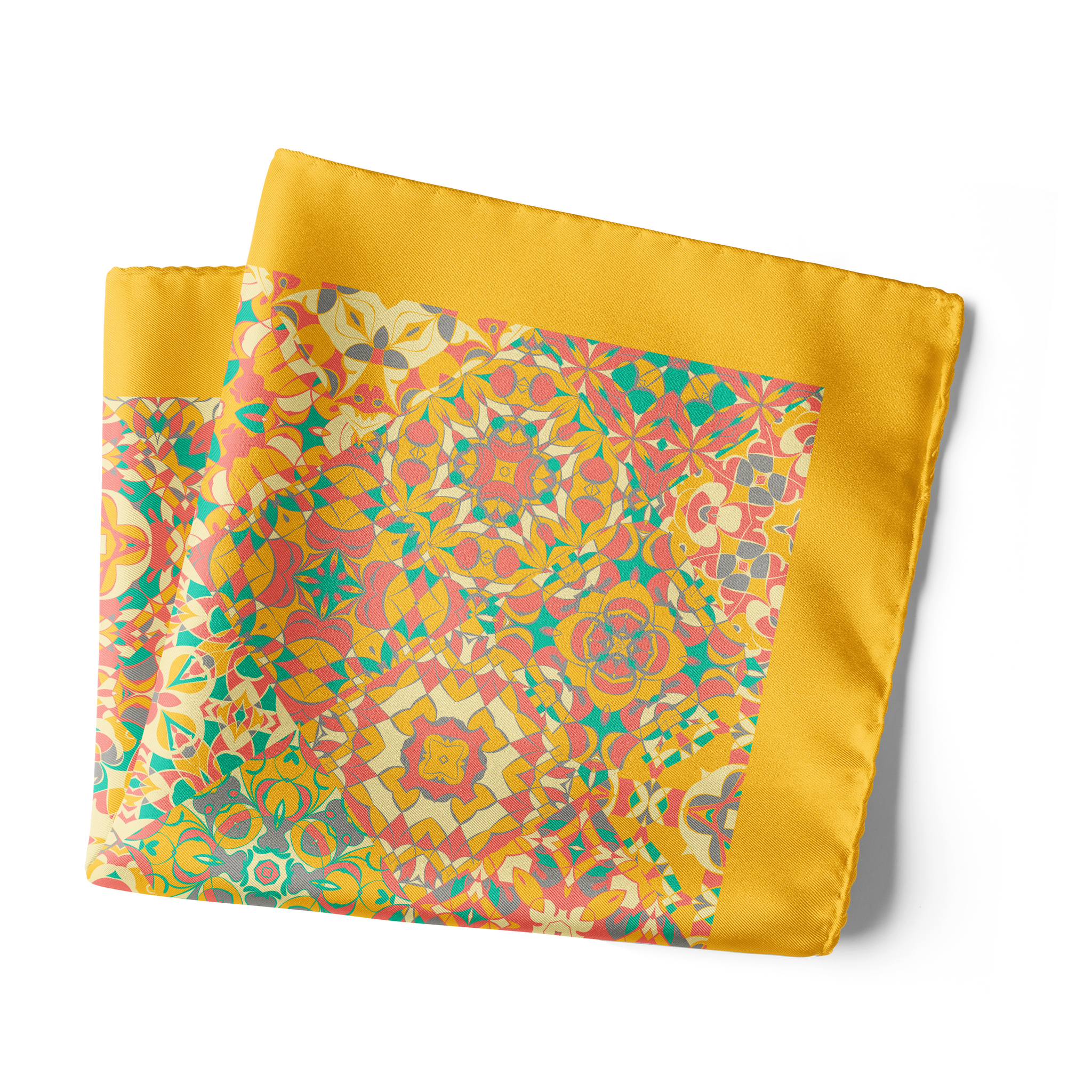 Chokore Multicoloured Satin Silk pocket square from the Indian at Heart Collection