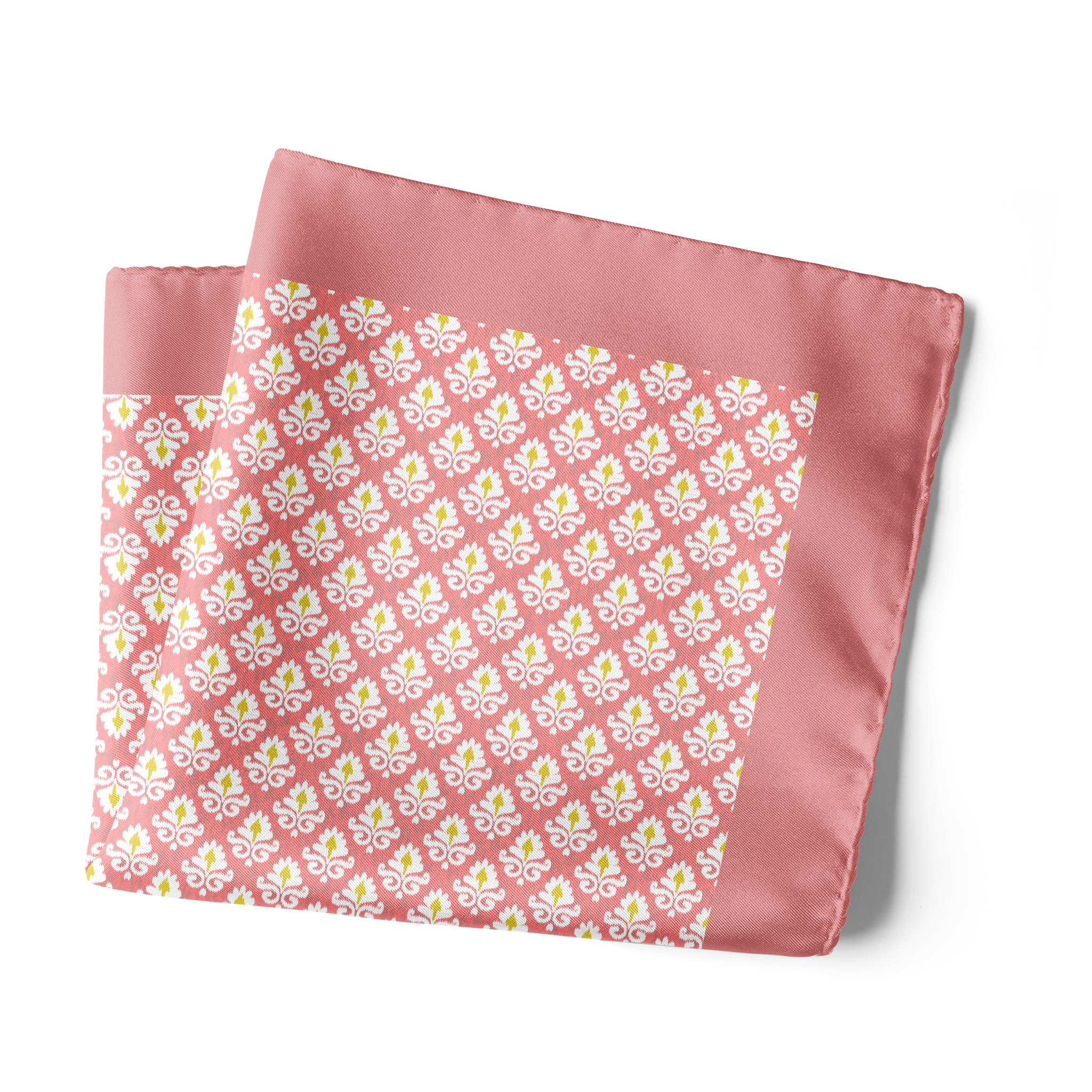 Chokore Peach Satin Silk pocket square from the Indian at Heart Collection