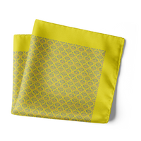Chokore Chokore Yellow Satin Silk pocket square from the Indian at Heart Collection