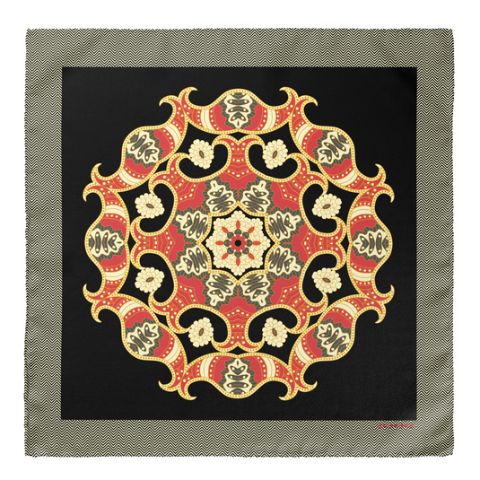 Chokore Red Satin Silk pocket square from the Indian at Heart Collection
