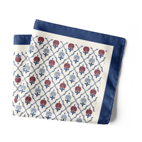 Chokore Chokore Off white Satin Silk pocket square from the Indian at Heart Collection
