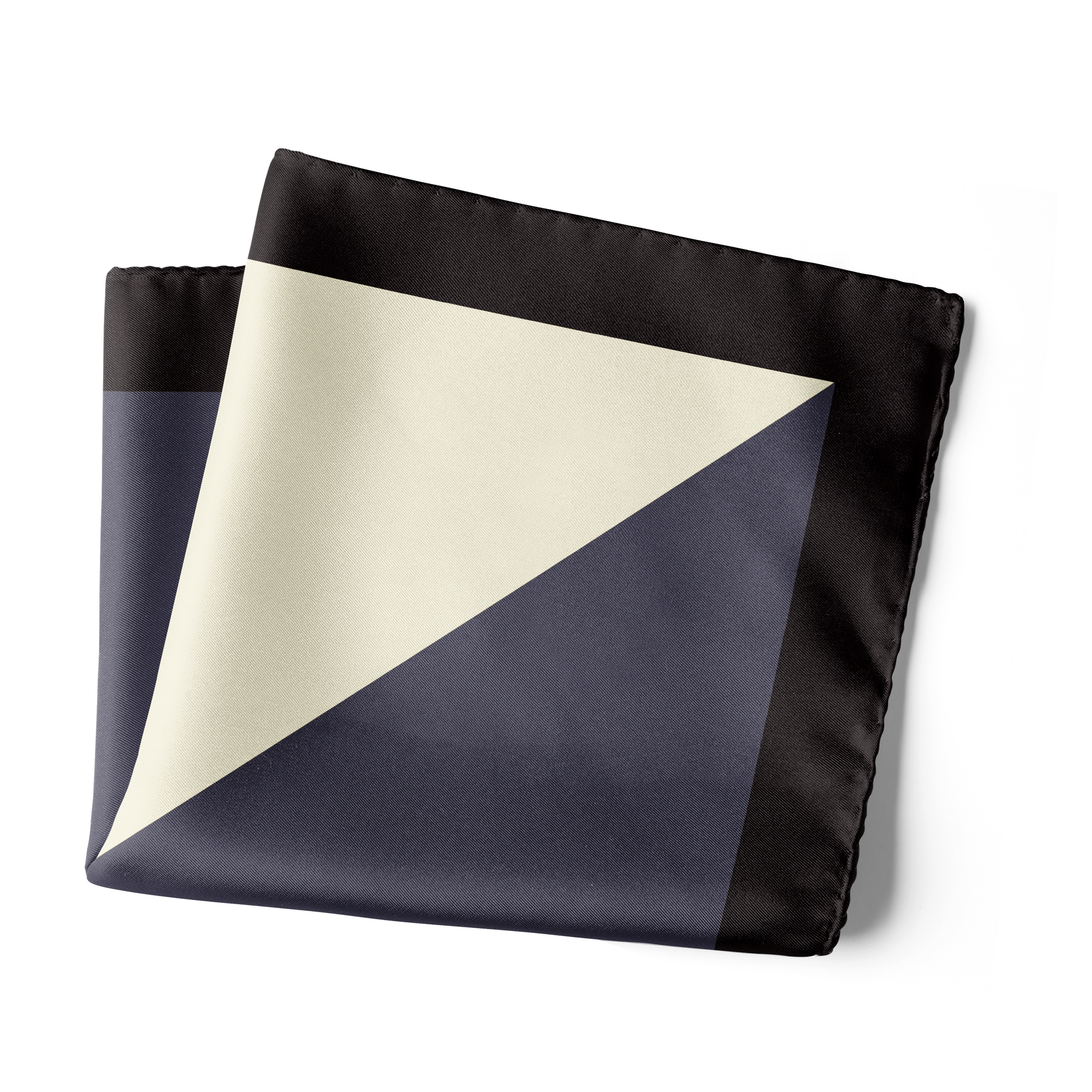 Chokore Grey Satin Silk pocket square from the Plaids Line
