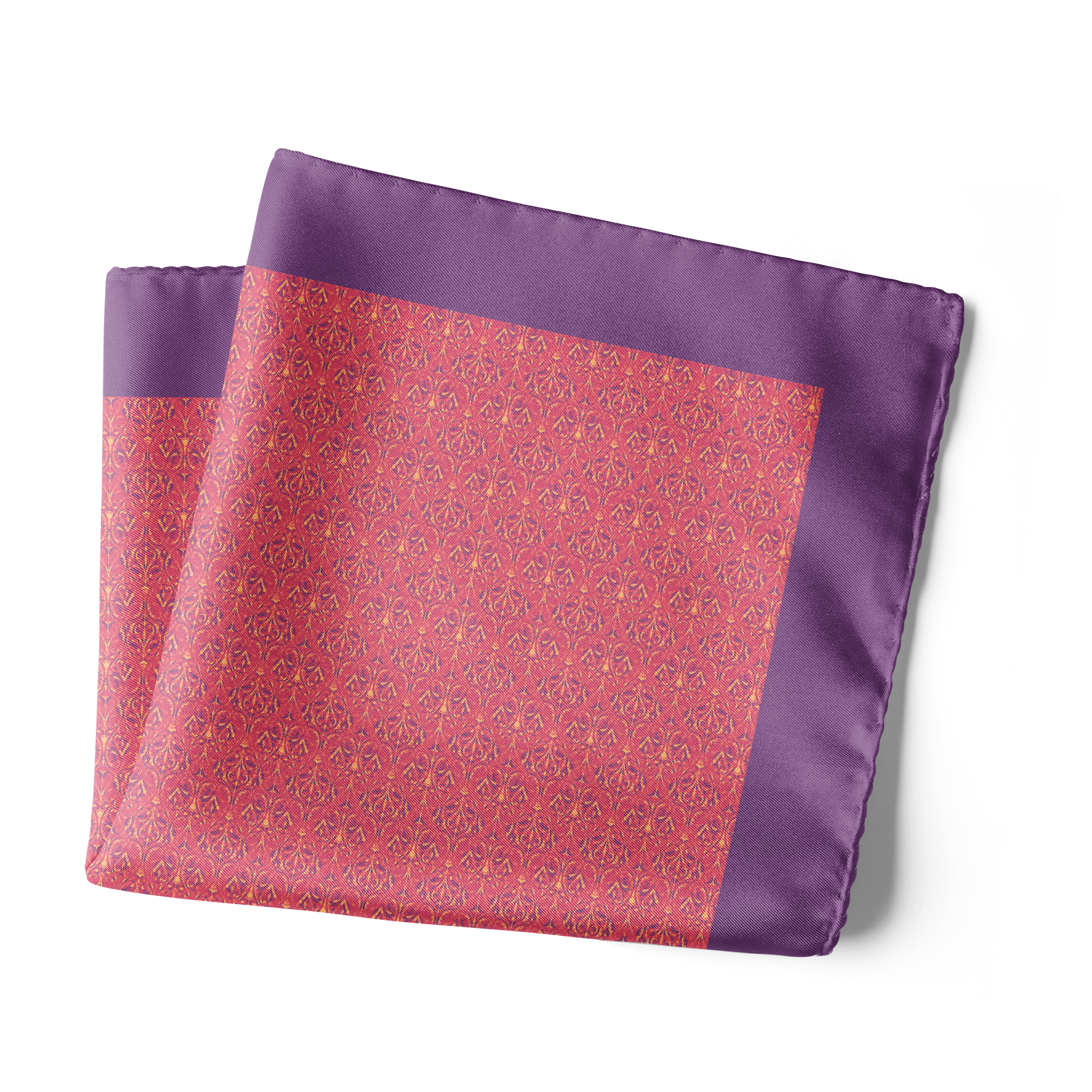 Chokore Pink & Purple Silk Pocket Square - Indian at Heart Range