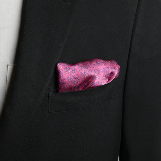 Chokore Pink & Purple Silk Pocket Square - Indian at Heart Range