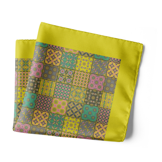 Chokore Yellow Silk Pocket Square - Indian at Heart Range
