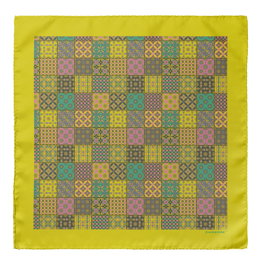 Chokore Yellow Silk Pocket Square - Indian at Heart Range