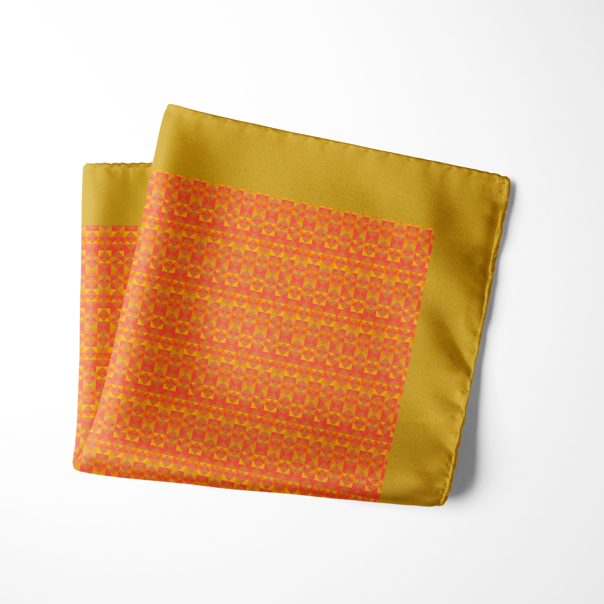 Chokore Mustard & Orange Silk Pocket Square - Plaids Range