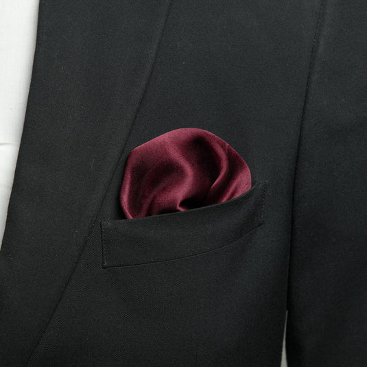 Chokore Burgundy & Mustard Silk Pocket Square - Solids Range