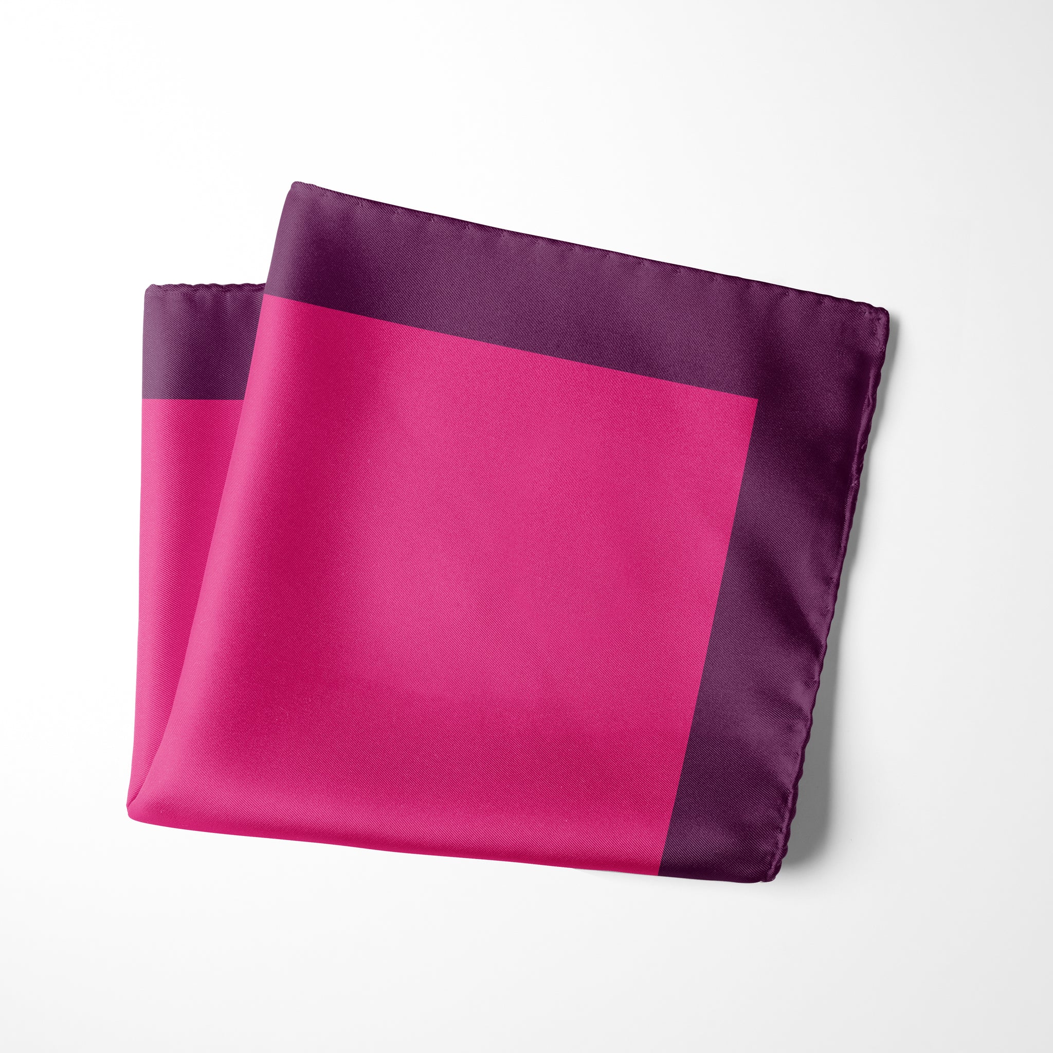 Chokore Bright Pink Dual Color Silk Pocket Square - Solid Range