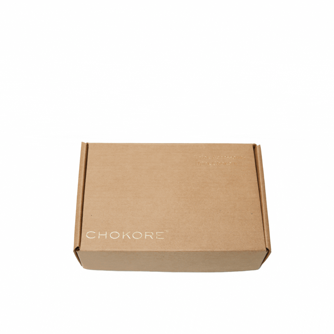 Chokore Black & Off-White Silk Pocket Square from the Marble Design range