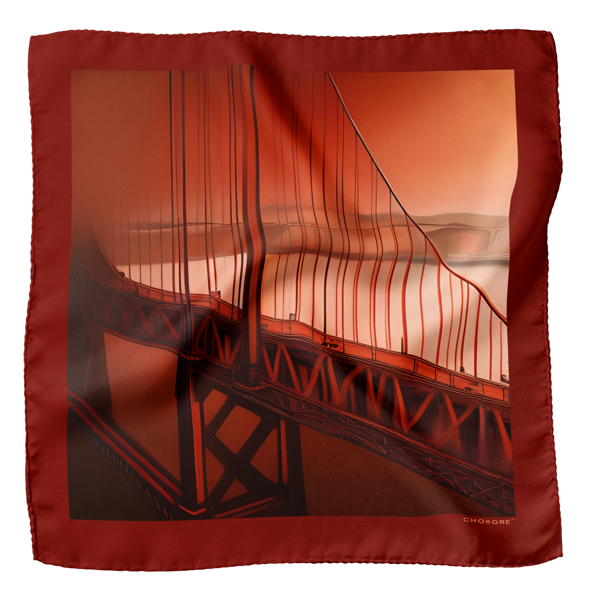 Golden Gate Bridge Pocket Square - Chokore Arte