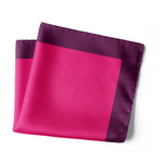 Chokore Chokore Pinpoint (Navy) Necktie Chokore Bright Pink Dual Color Silk Pocket Square - Solid Range